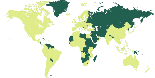 A map of Howden One Network's global presence
